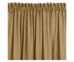 Draperie stil clasic cu rejansa tip fagure 5 cm, Milana, 210 g/mp, Homede, 140x245 cm, Maro deschis Milana 140x245  cm thumbnail 1