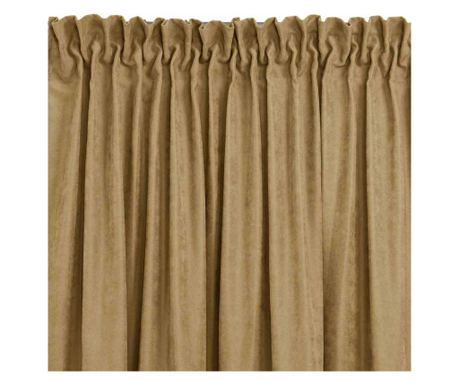 Draperie stil clasic cu rejansa tip fagure 5 cm, Milana, 210 g/mp, Homede, 140x245 cm, Maro deschis Milana 140x245  cm