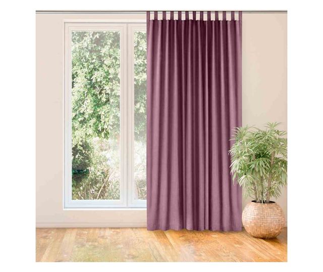 Klasszikus stílusú függöny 10 cm-es karnisfülekkel, Milana, 210 g/mp, Homede, 140x300 cm, Rózsaszín Milana 140x300 cm