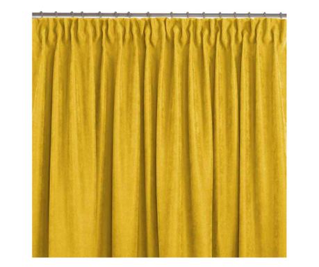 Draperie stil clasic cu rejansa tip fagure 10 cm, Milana, 210 g/mp, Homede, 560x300 cm, Galben Milana 560x300 cm