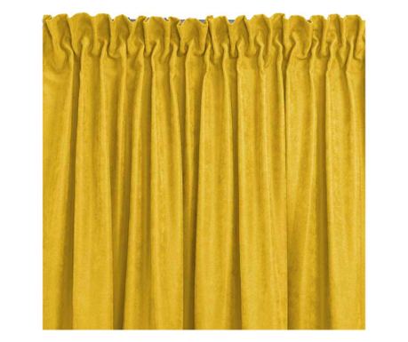 Draperie stil clasic cu rejansa tip fagure 7.5 cm, Milana, 210 g/mp, Homede, 220x245 cm, Galben Milana 220x245 cm