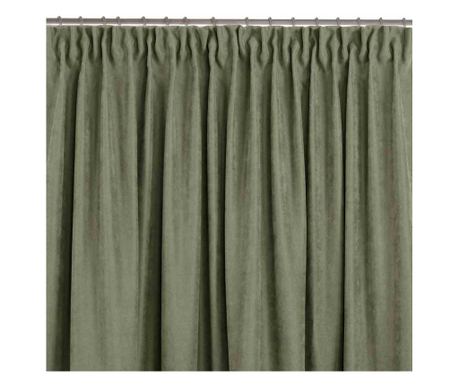 Draperie stil clasic cu rejansa tip fagure 7.5 cm, Milana, 210 g/mp, Homede, 140x245 cm, Verde Milana 140x245  cm