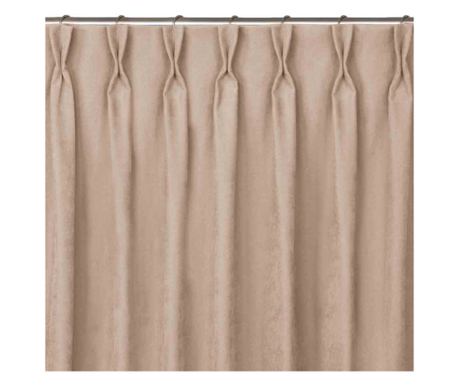 Draperie stil clasic cu rejansa pliuri 7.5 cm, Milana, 210 g/mp, Homede, 420x245 cm, Roz pudra Milana 420x245 cm