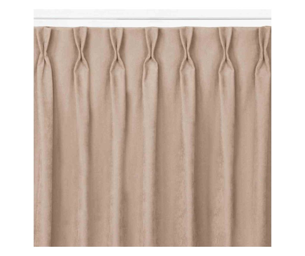 Draperie stil clasic cu rejansa pliuri 7.5 cm, Milana, 210 g/mp, Homede, 420x245 cm, Roz pudra Milana 420x245 cm - 6
