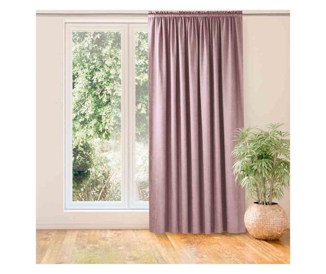 Klasszikus stílusú függöny 5 cm-es redővel, Milana, 210 g/nm, Homede, 220x270 cm, Rózsaszín Milana 220x270 cm