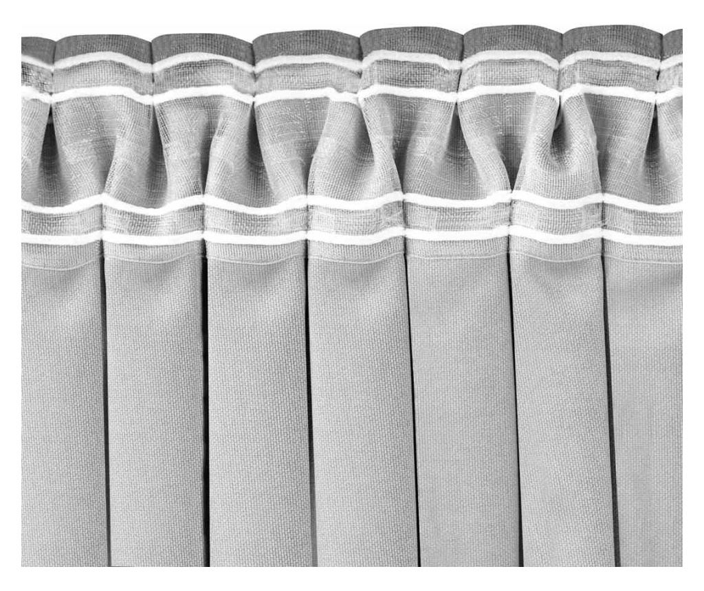 Klasszikus stílusú függöny 7,5 cm-es méhsejt szalaggal, Milana, 210 g/m², Homede, 560x225 cm, Sötétszürke Milana 560x225 cm - 6