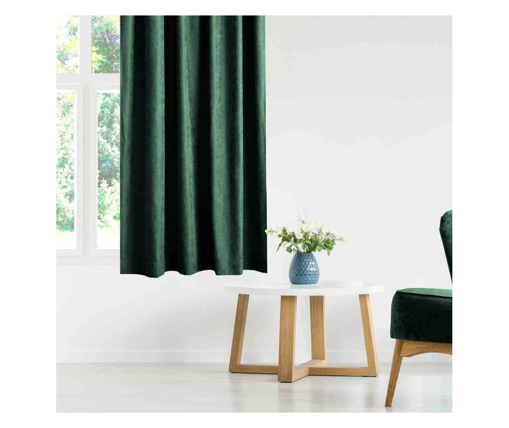 Draperie stil clasic cu rejansa tip fagure 7.5 cm, Milana, 210 g/mp, Homede, 140x175 cm, Verde Milana 140x175  cm - 3