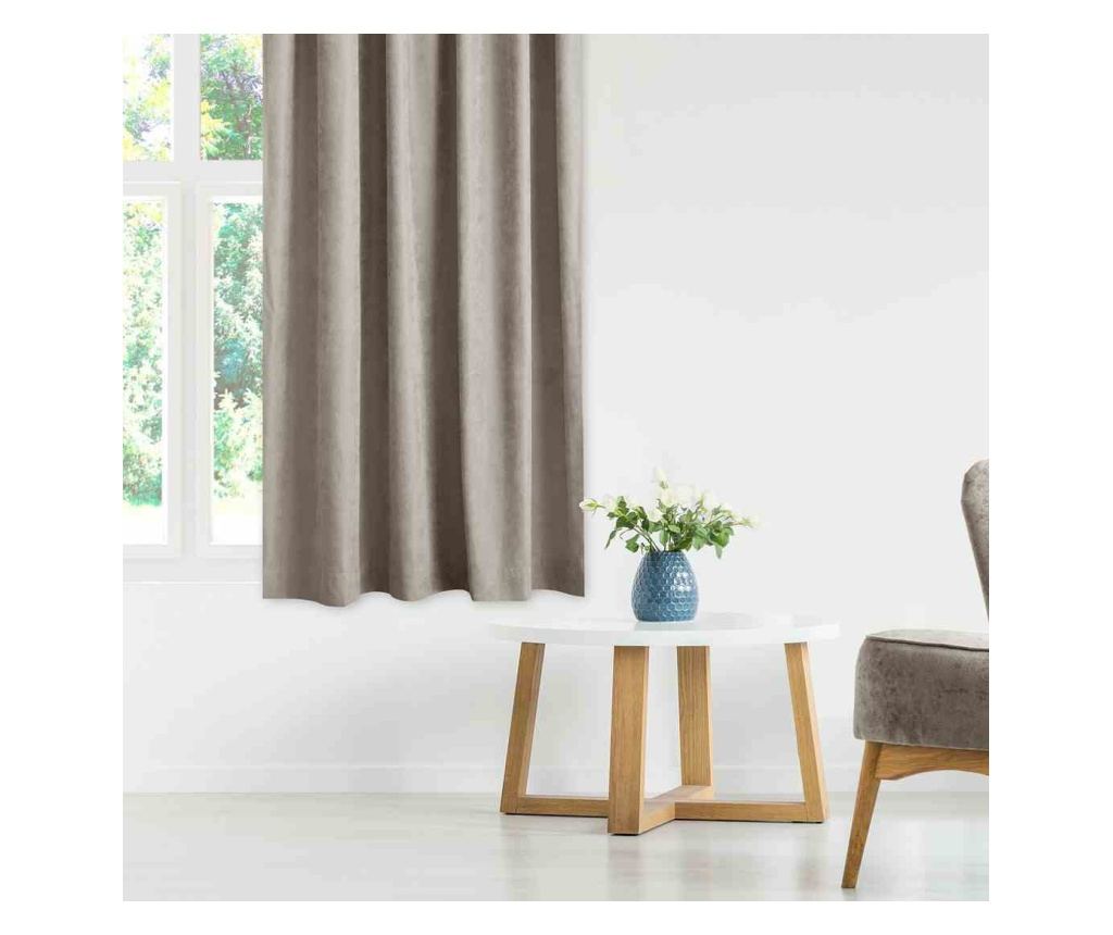 Draperie stil clasic cu rejansa tip fagure 5 cm, Milana, 210 g/mp, Homede, 140x245 cm, Cappuccino Milana 140x245  cm - 3