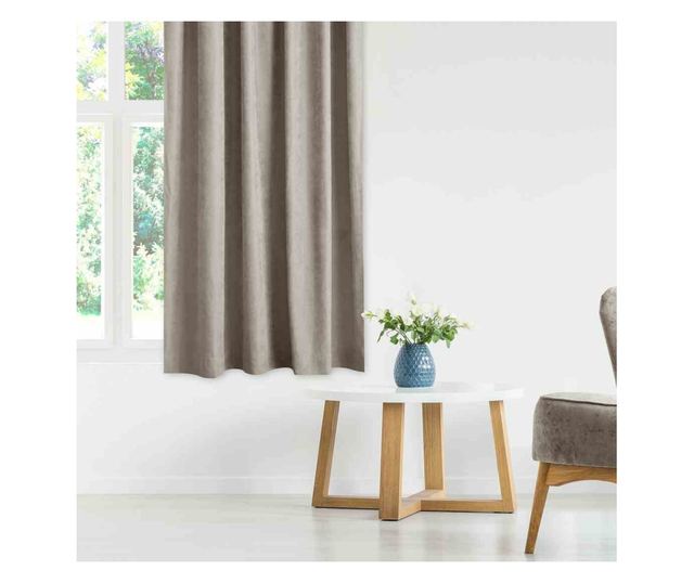 Klasszikus stílusú függöny 5 cm-es redővel, Milana, 210 g/nm, Homede, 280x175 cm, Cappuccino Milana 280x175 cm