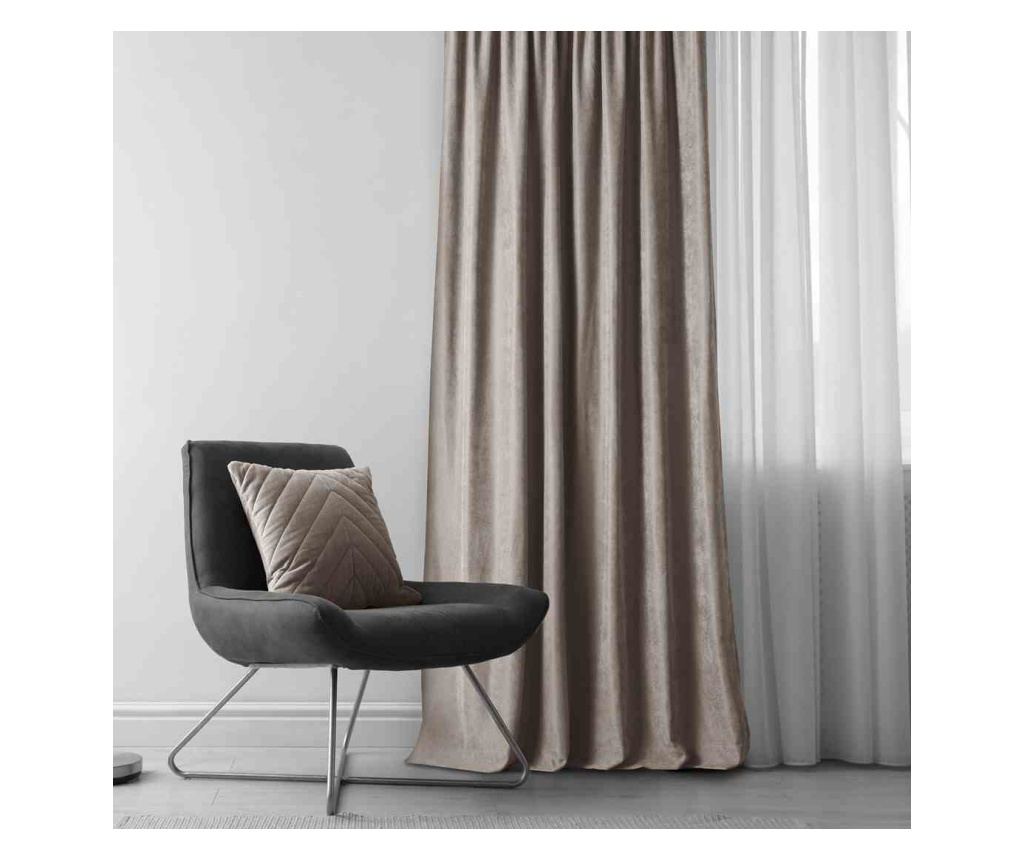 Draperie stil clasic cu rejansa tip fagure 5 cm, Milana, 210 g/mp, Homede, 140x245 cm, Cappuccino Milana 140x245  cm - 4