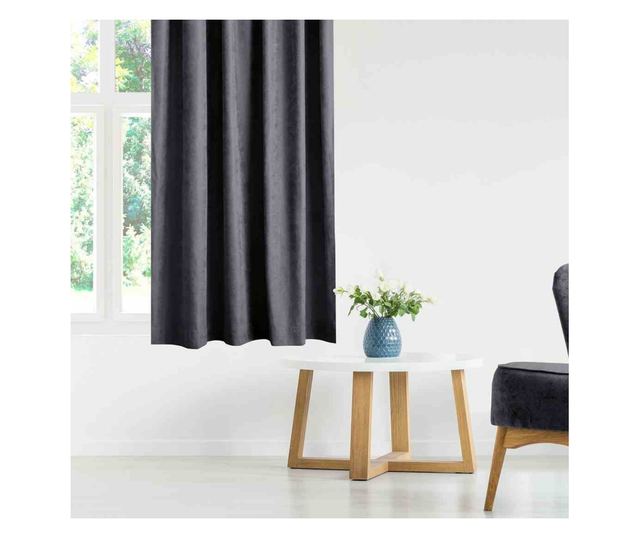 Klasszikus stílusú függöny 5 cm-es redővel, Milana, 210 g/mp, Homede, 560x270 cm, Sötétszürke Milana 560x270 cm
