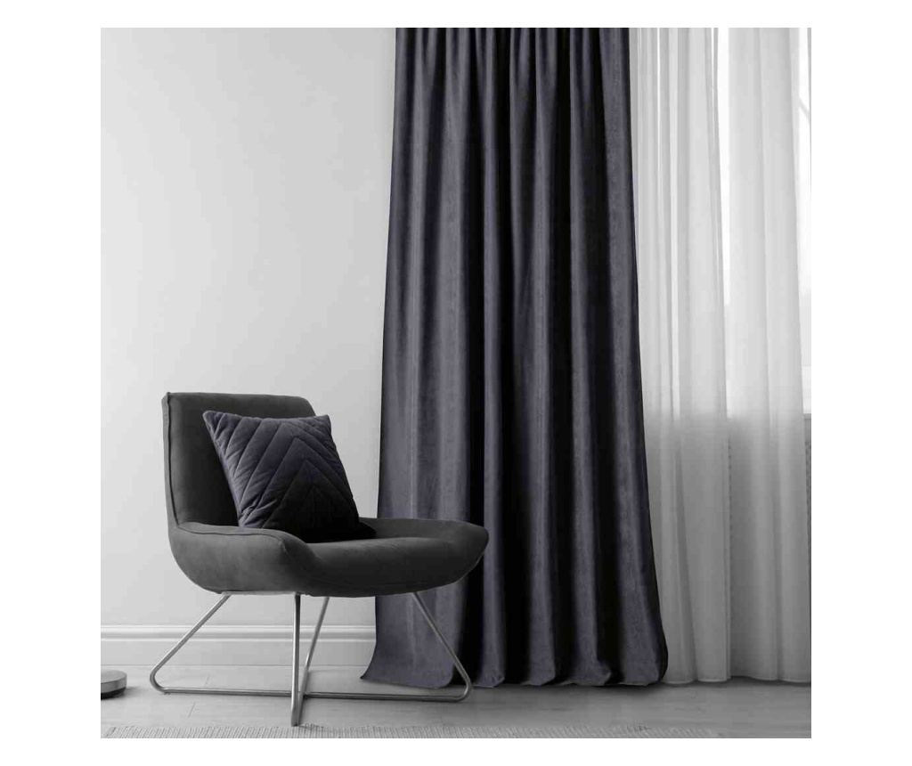 Klasszikus stílusú függöny 7,5 cm-es méhsejt szalaggal, Milana, 210 g/m², Homede, 560x225 cm, Sötétszürke Milana 560x225 cm - 4
