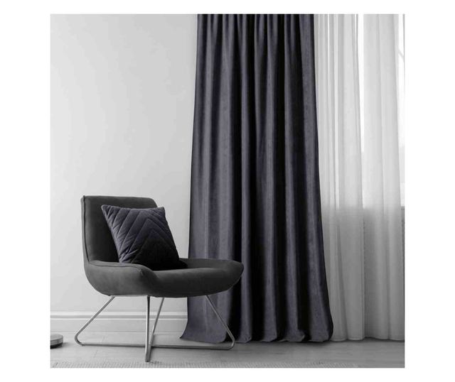 Klasszikus stílusú függöny 5 cm-es redővel, Milana, 210 g/mp, Homede, 560x270 cm, Sötétszürke Milana 560x270 cm