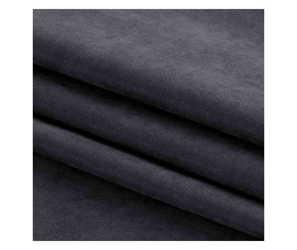 Klasszikus stílusú függöny 7,5 cm-es méhsejt szalaggal, Milana, 210 g/m², Homede, 560x225 cm, Sötétszürke Milana 560x225 cm - 5
