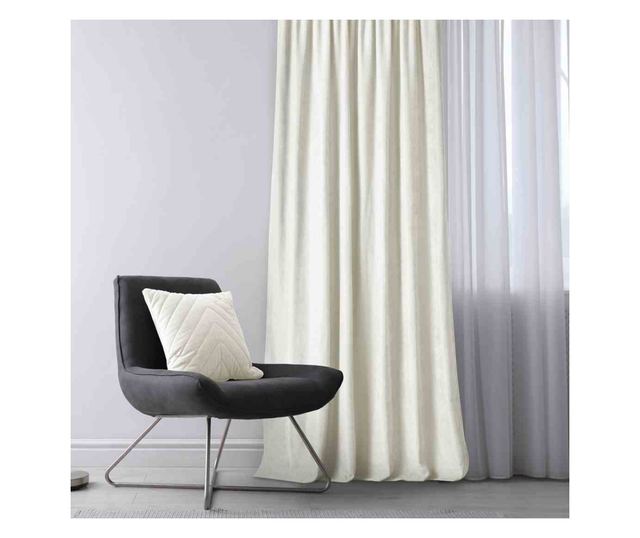 Klasszikus stílusú függöny, 10 cm-es méhsejtes rátéttel, Milana, 210 g/nm, Homede, 420x245 cm, Milana krém 420x245 cm