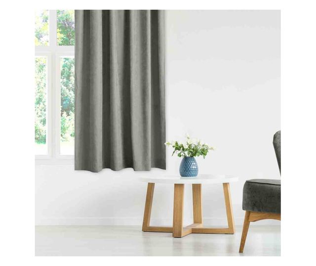Klasszikus stílusú függöny 10 cm-es méhsejtes redővel, Milana, 210 g/nm, Homede, 280x270 cm, Milana szürke 280x270 cm