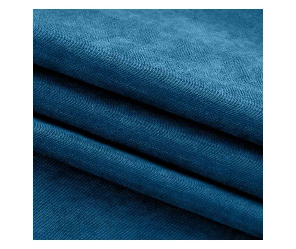 Draperie stil clasic cu inele aurii , Milana, 210 g/mp, Homede, 560x225 cm, Albastru Milana 560x225 cm - 5