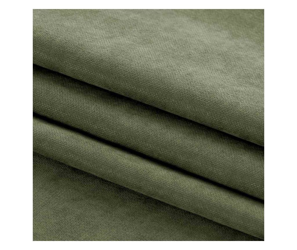 Draperie stil clasic cu rejansa tip fagure 7.5 cm, Milana, 210 g/mp, Homede, 140x245 cm, Verde Milana 140x245  cm - 5