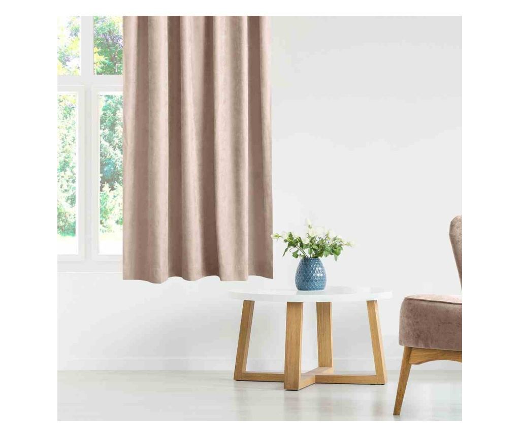 Draperie stil clasic cu inele aurii , Milana, 210 g/mp, Homede, 560x270 cm, Roz pudra Milana 560x270 cm - 3