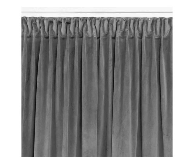 Méhsejtmintás bársonyfüggöny, 7,5 cm, Vila, 210 g/m2, Homede, 265x270 cm, szürke