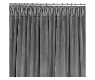 Méhsejtmintás bársonyfüggöny, 7,5 cm, Vila, 210 g/m2, Homede, 265x270 cm, szürke