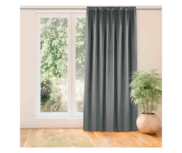Borda bársony méhsejt mintával, 7,5 cm, Vila, 210 g/nm, Homede, 265x175 cm, Szürke