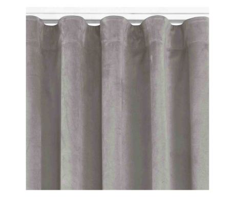 Кадифена завеса с 7 см джоб за корниз, Vila, 210 g/sqm, Homede, 265x270 см, сива