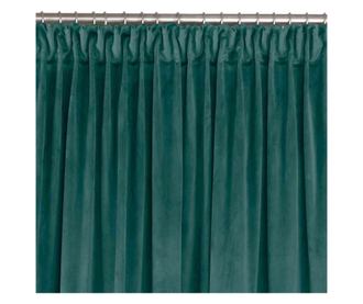 Bársony függöny méhsejt redővel 7,5 cm, Vila, 210 g/mp, Homede, 265x225 cm, Sötétzöld