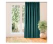Кадифена завеса с 5 см лента за окачване тип пчелна пита, Vila, 210 гр/кв.м, Homede, 135x245 см, Тъмнозелена Vila 135x245 см