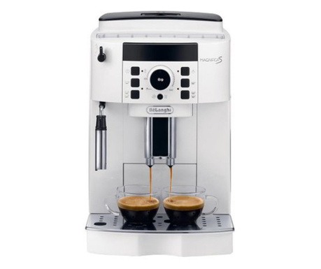 Espressor automat DeLonghi,ECAM 21.117Wh,1450W,15 bar,Rasnita cafea integrata,Alb