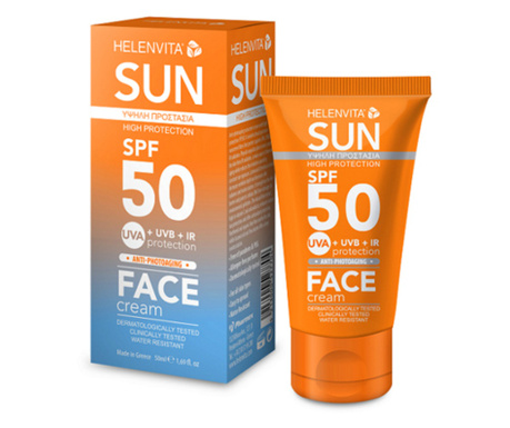 Crema protectie solara ten, Helenvita, SPF50, 50 ml