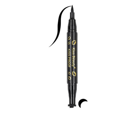 Eyeliner tus carioca, Kiss Beauty, cu stampila semiluna , 02