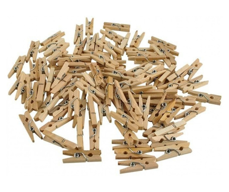 Set 100 Clestisori din lemn natur, 2.5 cm x 0.9 cm