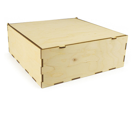 Drvena kutija s poklopcem 22x22x8cm