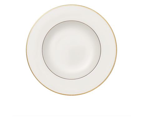 Кръгло плато Villeroy&Boch Anmut Gold, Бял, Порцелан