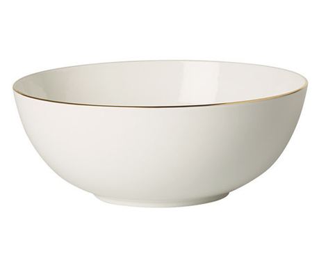 Салатна купа Villeroy&Boch Anmut Gold, Бял, Порцелан, 23см