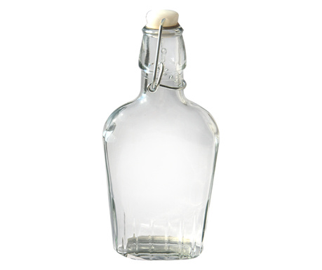 RAKI Sticla plata cu dop ermetic, 250ml, din sticla