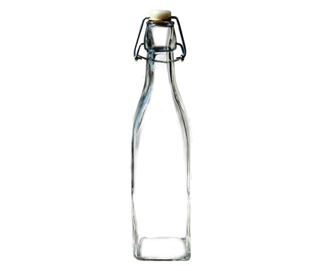RAKI Sticla patrata cu dop ermetic, 520ml, din sticla