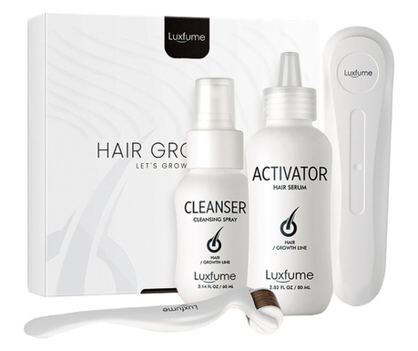 Пакет за растеж на косата и брадата, White Edition, Luxfume by Sevich