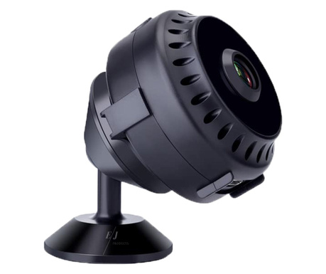 Mini cameră spion WiFi magnetică cu aplicație pentru telefon și picior, EJ Products, Model WD15, infraroșu pentru viziune noctur