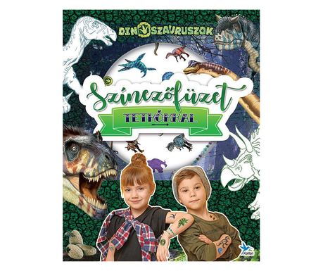 Színezőfüzet tetkókkal - Dinoszauruszok