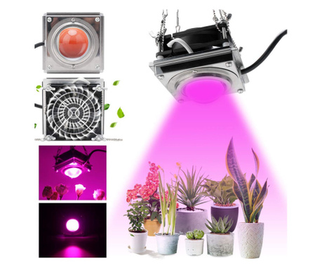 Lampa pentru cresterea plantelor de interior cu spectru complet si sistem de racire silentios