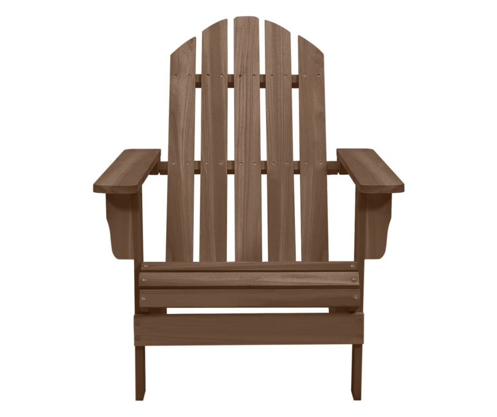 Scaun de grădină, maro, lemn - 2