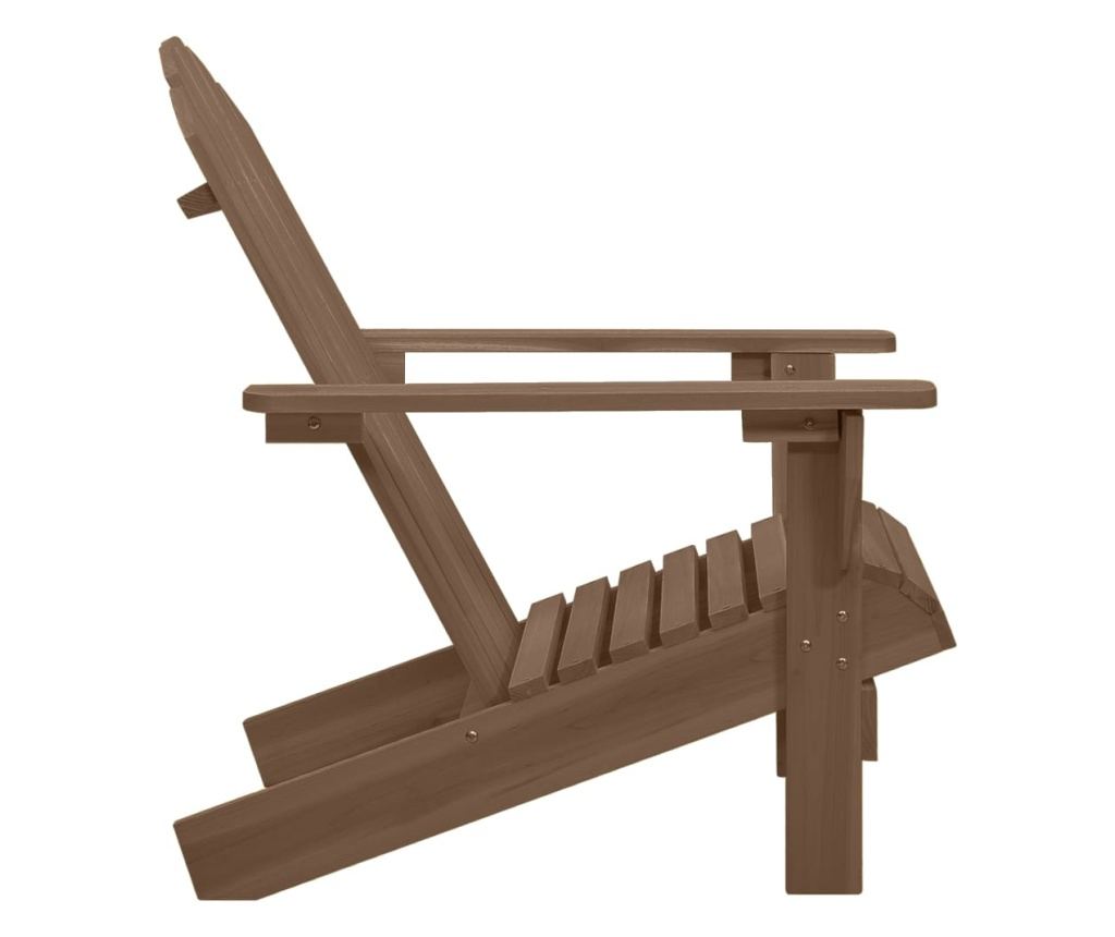 Scaun de grădină, maro, lemn - 3