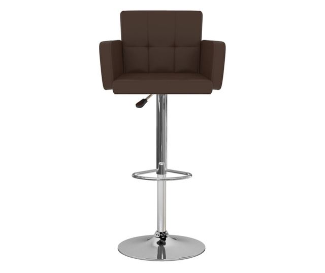 Barski stoli, 2 kosa, rjavo umetno usnje