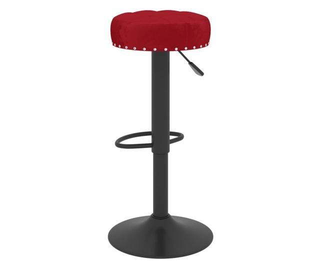 Barski stoli, 2 kosa, vinsko rdeča, žamet