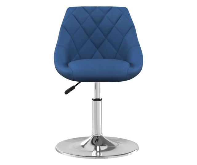 Zakretne kuhinjske stolice, 2 kom., plave, baršun