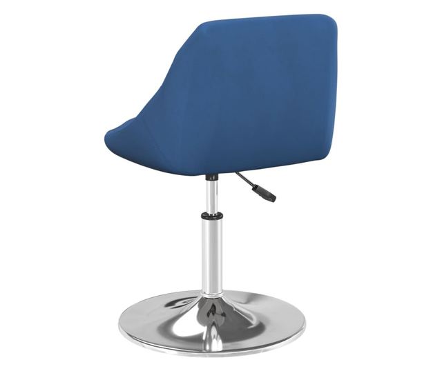 Zakretne kuhinjske stolice, 4 kom., plave, baršun