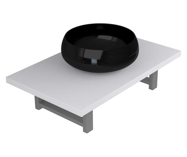 Set namještaja za kupaonicu, 2 komada, bijela, keramika