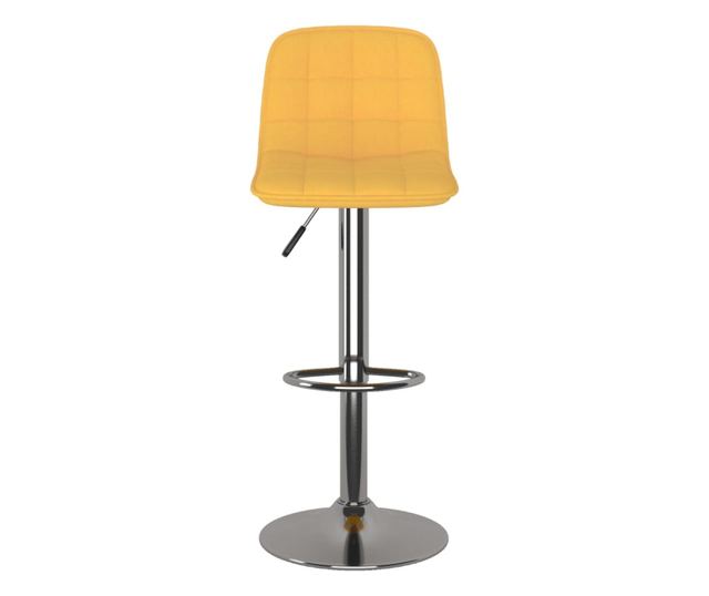 Barski stoli, 2 kosa, rumeni, tekstil